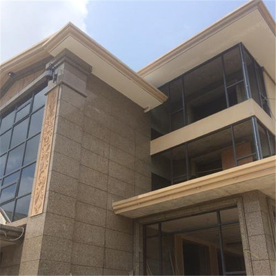 黃金麻石材在湖北房屋建筑工程中的干掛應用